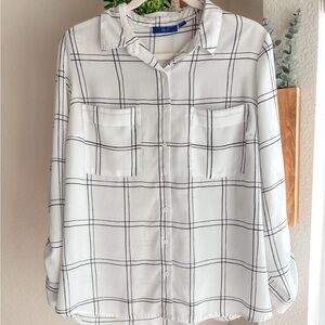 Apt. 9 Monochrome Grid Pattern Shirt